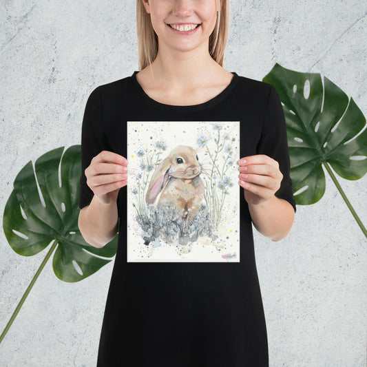 Watercolor bunny print